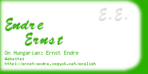 endre ernst business card